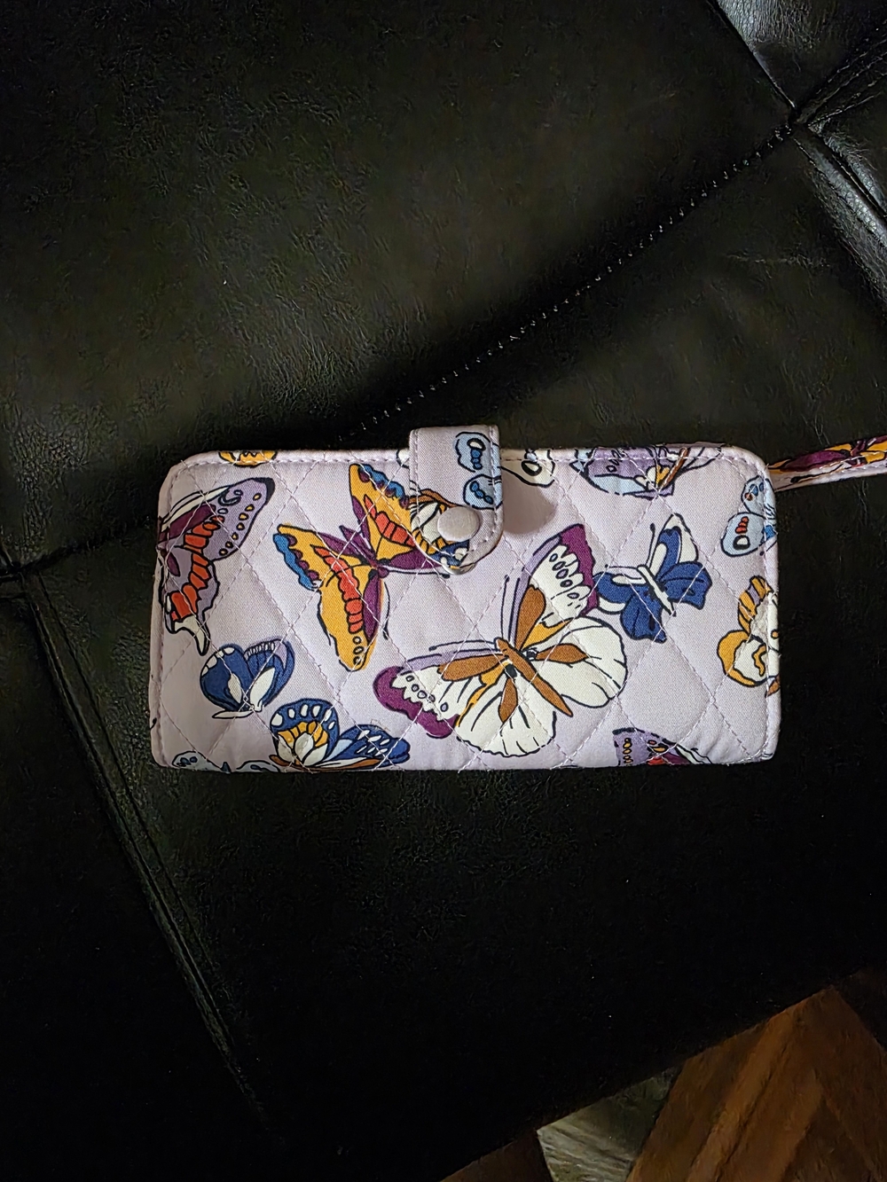 Vera Bradley Quilted Butterfly Wristlet Phone Case - Light Pink